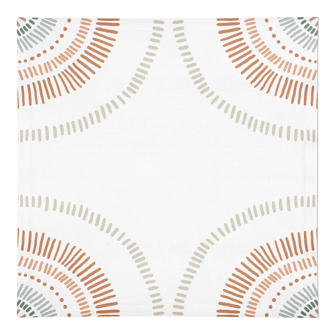 Dashed Earthtones 10" x 10" Cotton Twill Napkin